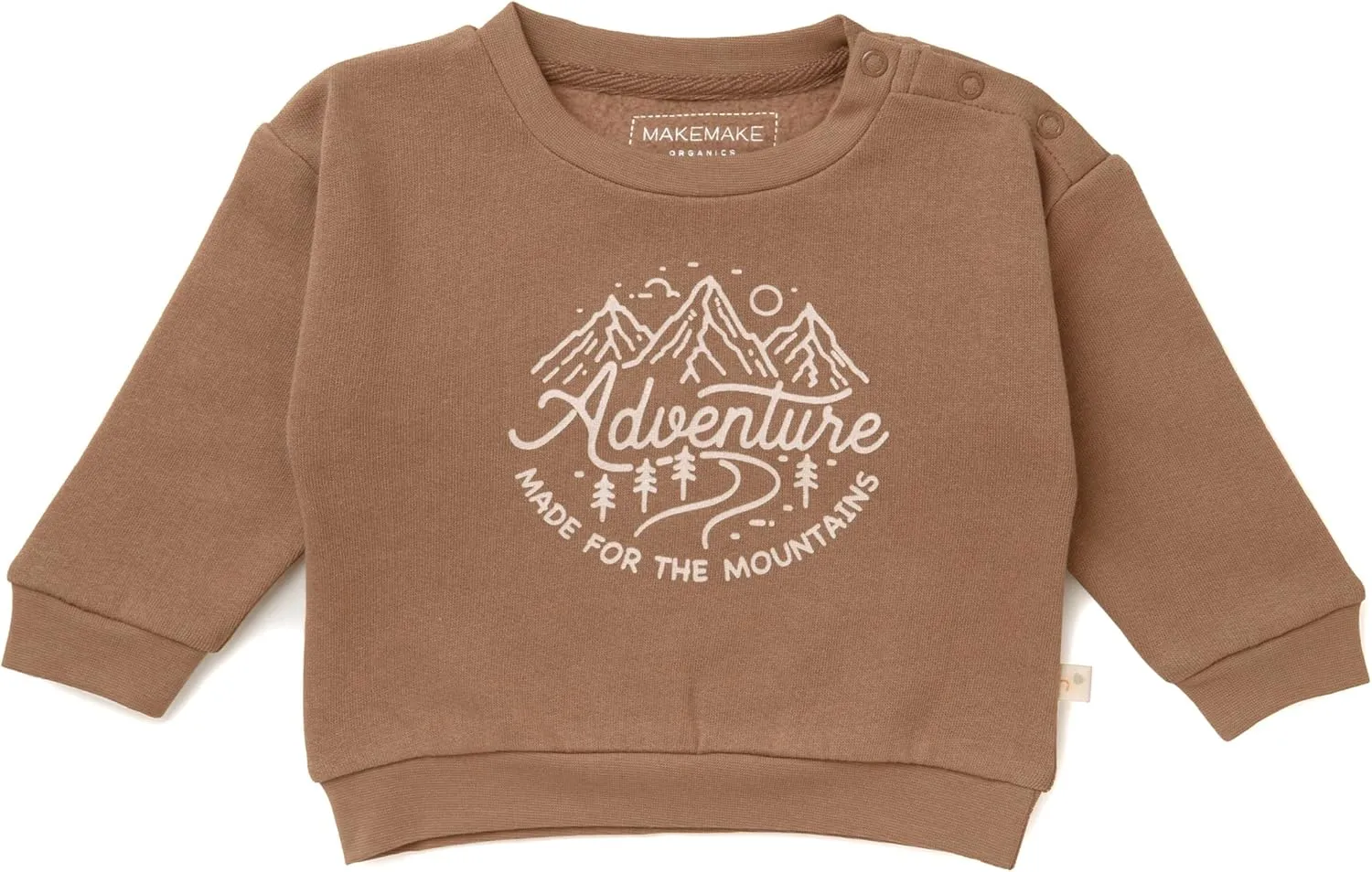 MakeMake Organics GOTS Certified Organic Cotton Sweatshirt Baby Toddler Young Kids Boys Girls Pullover Sweater