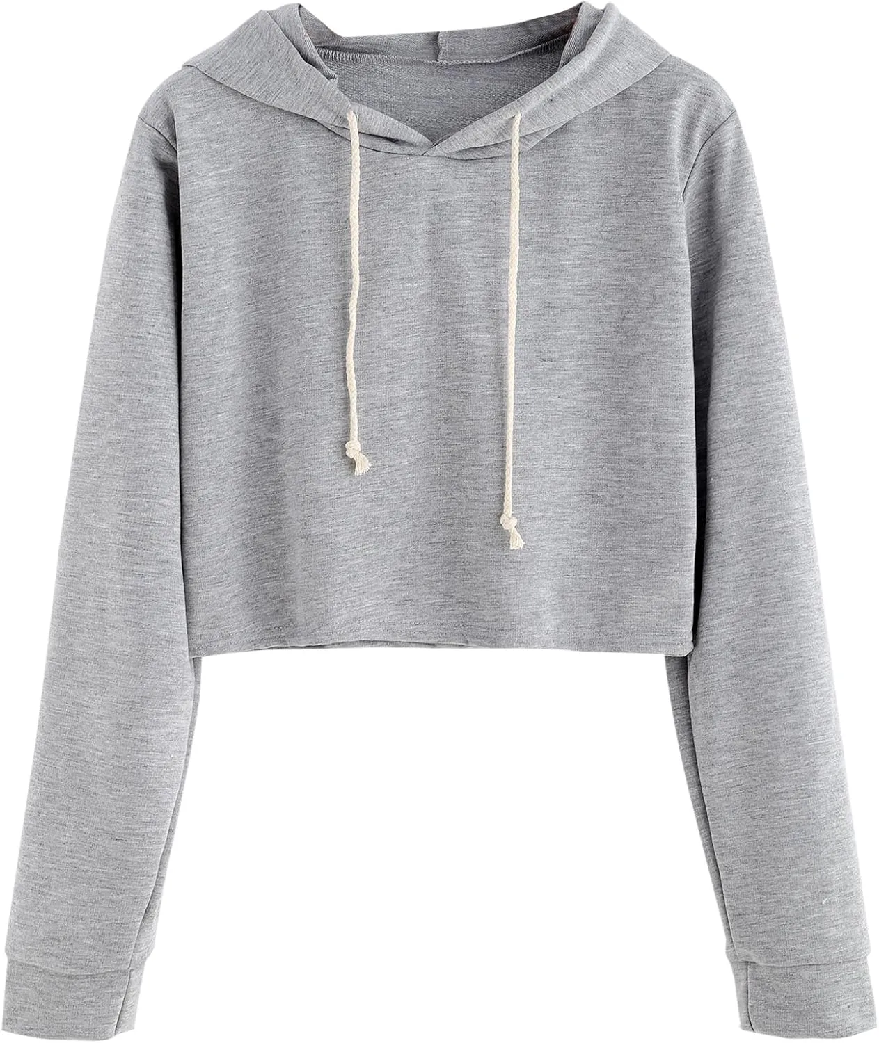MakeMeChic Women's Cropped Hoodie Casual Workout Crop Sweatshirt Tops