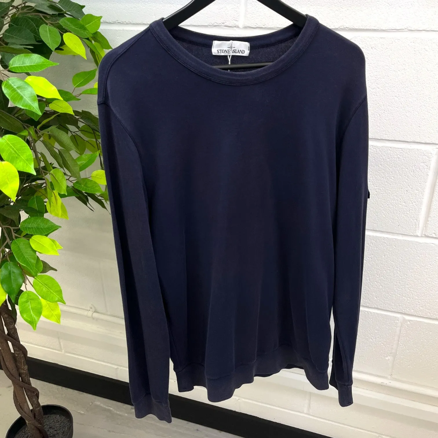 Men's Applique Logo Sweatshirt Navy Size XL