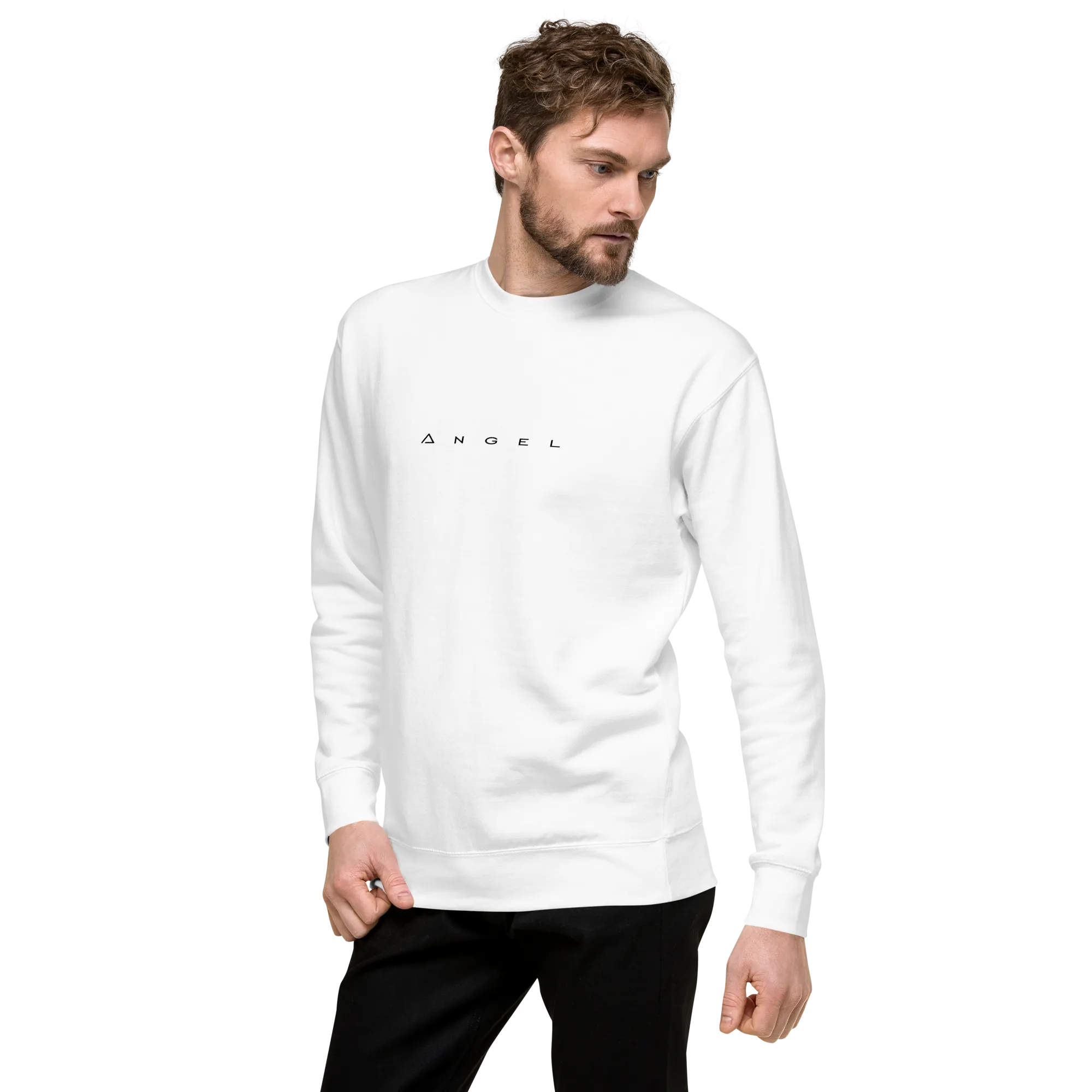 Men's Slogan And Guardian Angel Graphic Sweatshirt