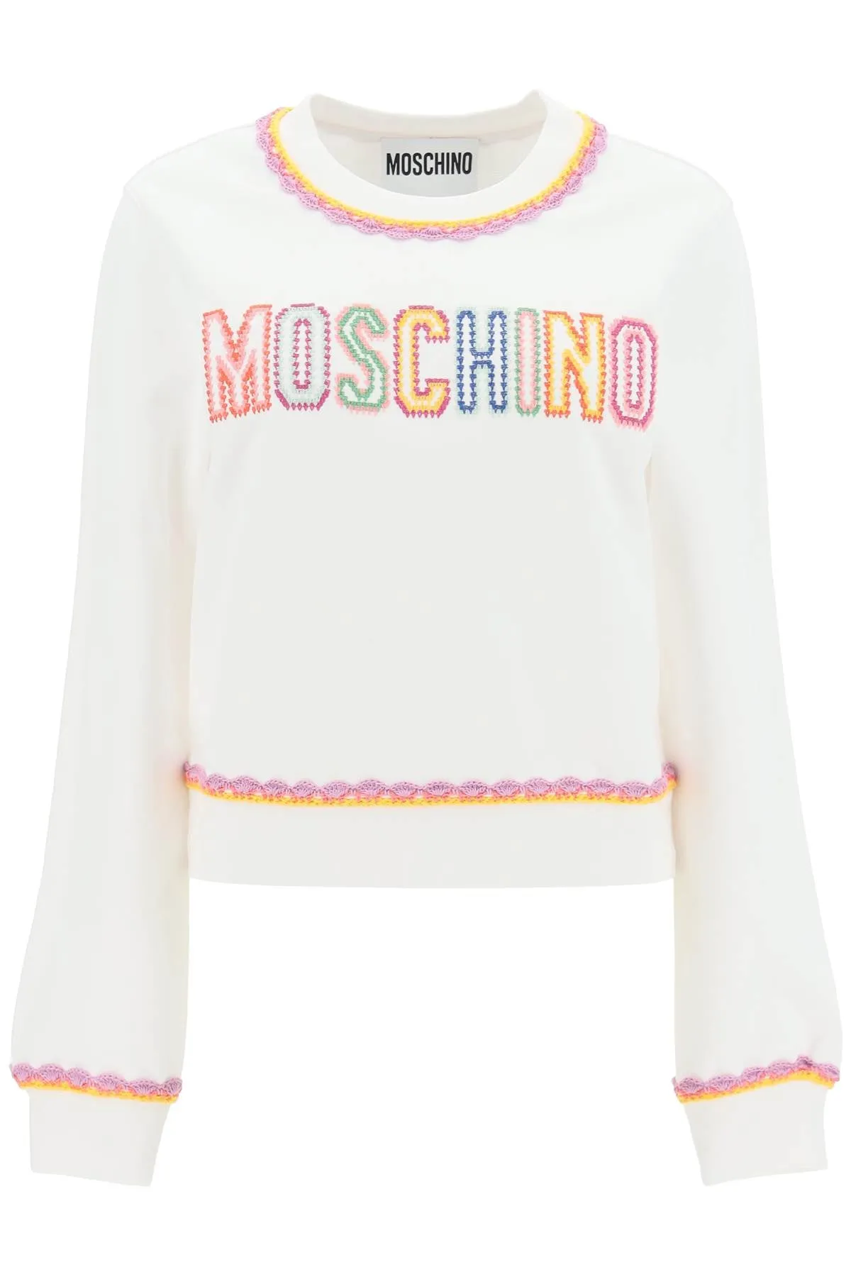 Moschino crew-neck embroidered sweatshirt