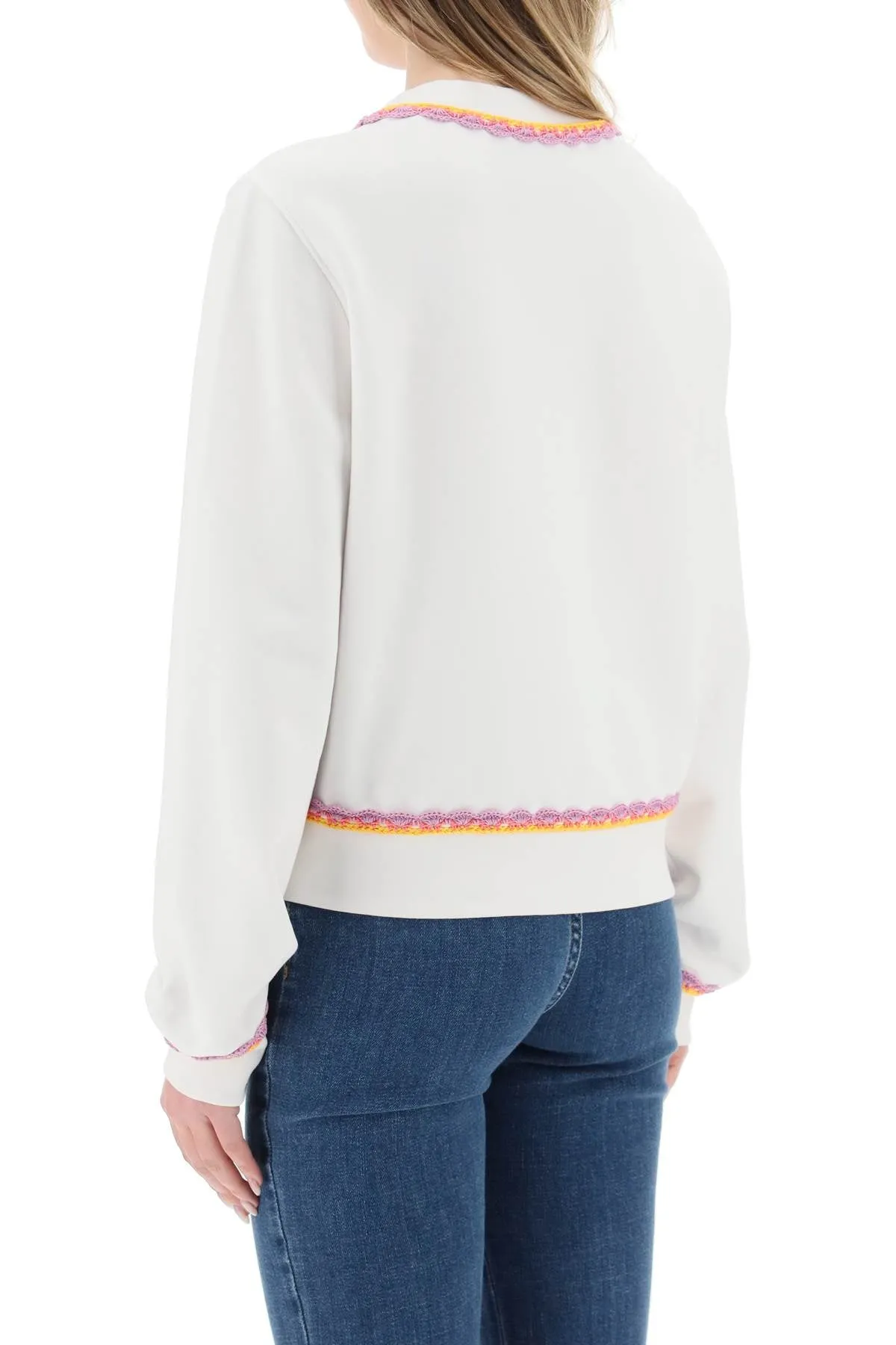 Moschino crew-neck embroidered sweatshirt