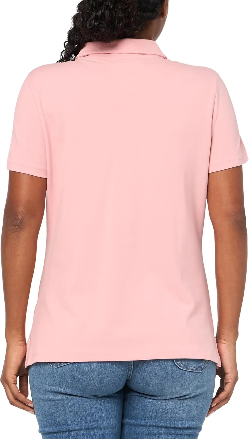 Nautica Women's Short Sleeve Button Placket Polo