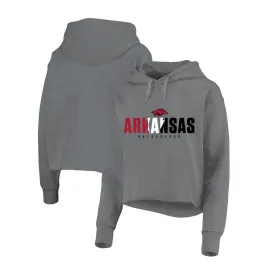 Official NCAA Arkansas Razorbacks 18ARKPRD Womens Cropped fleece Hooded Sweatshirt
