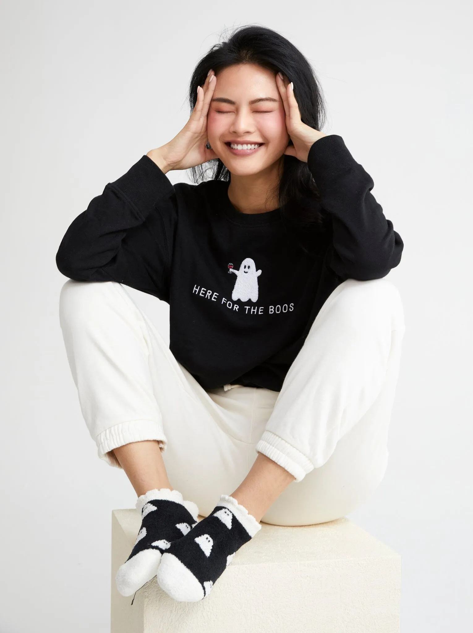 "Here For The Boos" Sweatshirt | Black
