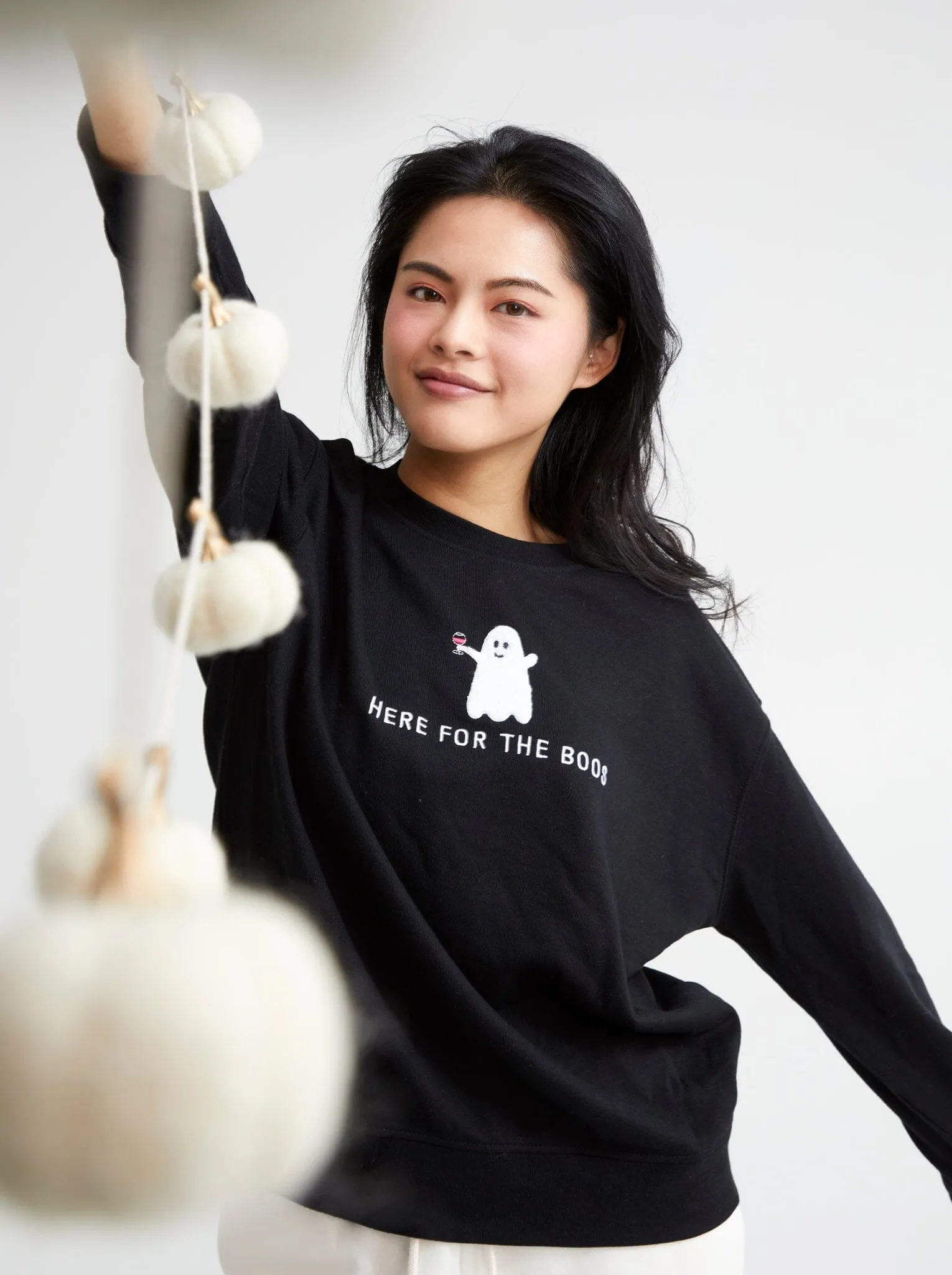 "Here For The Boos" Sweatshirt | Black