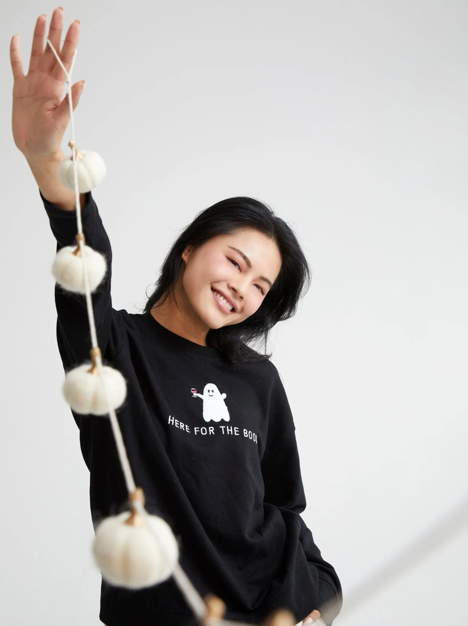 "Here For The Boos" Sweatshirt | Black