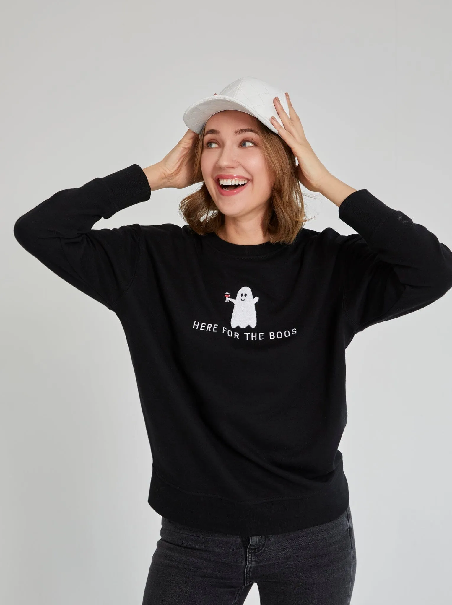 "Here For The Boos" Sweatshirt | Black