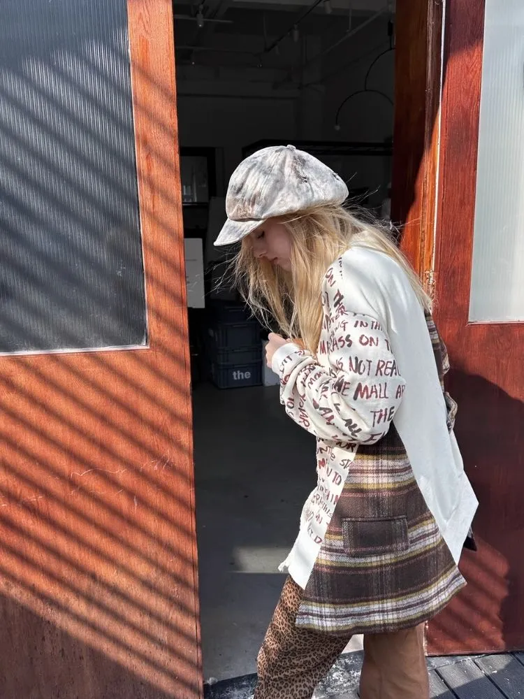 Splicing Printed Cardigan Sweatshirt【s0000006679】