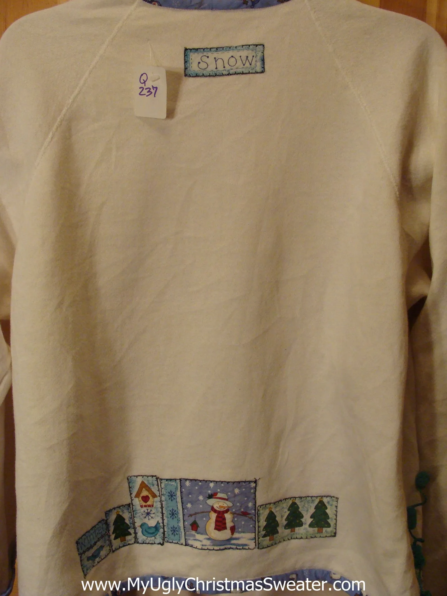 Tacky Cheap Christmas Sweatshirt Snowmen Cardigan
