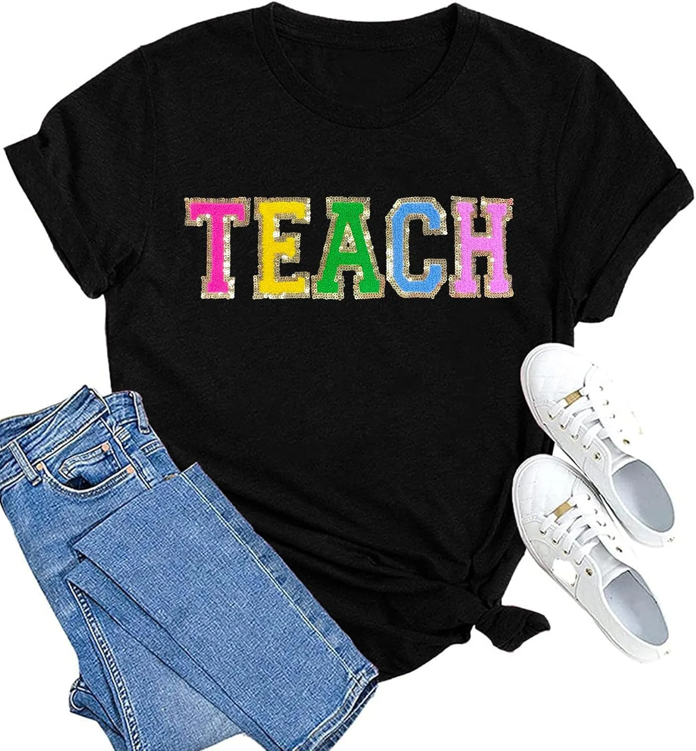 Teacher Shirts Women: Tie Dye Teacher Tshirt Funny Teacher Life Shirt Teacher Tee Tops Short Sleeve Teacher Gifts