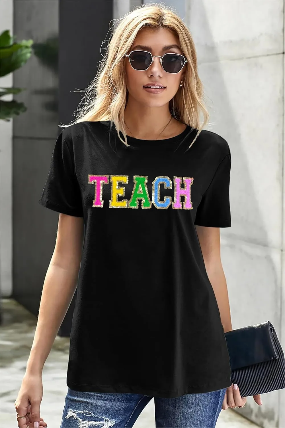 Teacher Shirts Women: Tie Dye Teacher Tshirt Funny Teacher Life Shirt Teacher Tee Tops Short Sleeve Teacher Gifts