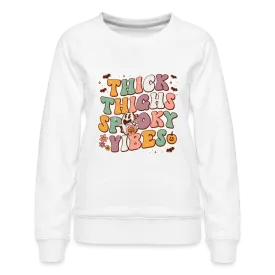 Think Things Spooky Vibes Women’s Premium Sweatshirt (Halloween)