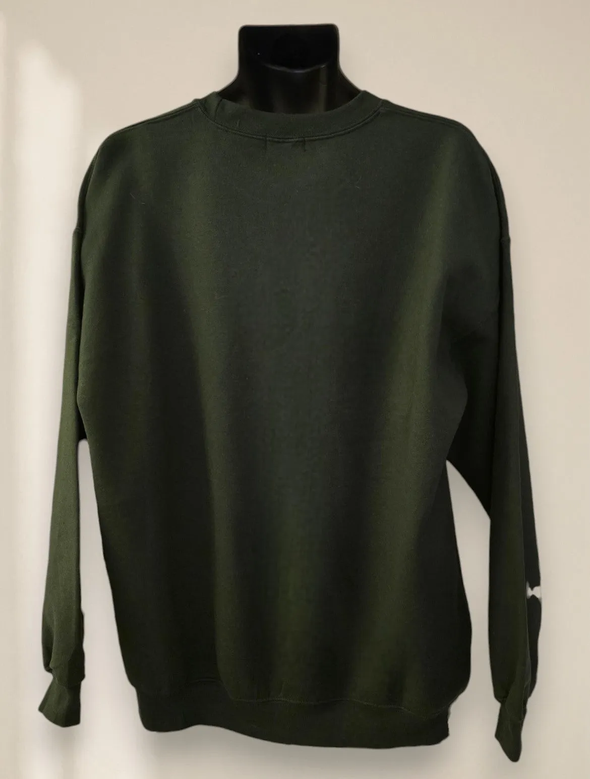 Topman Men’s Bottle Green Embroidered Tiger Sweatshirt Size XL