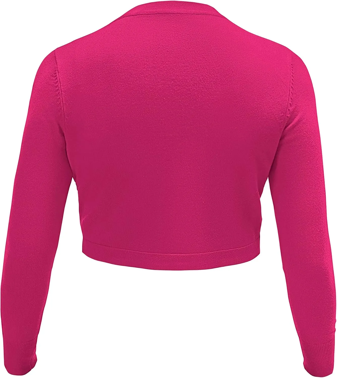 U.Vomade Women's Cropped Cardigan Bolero Shrug Open Front Sweater Long Sleeve S-1X