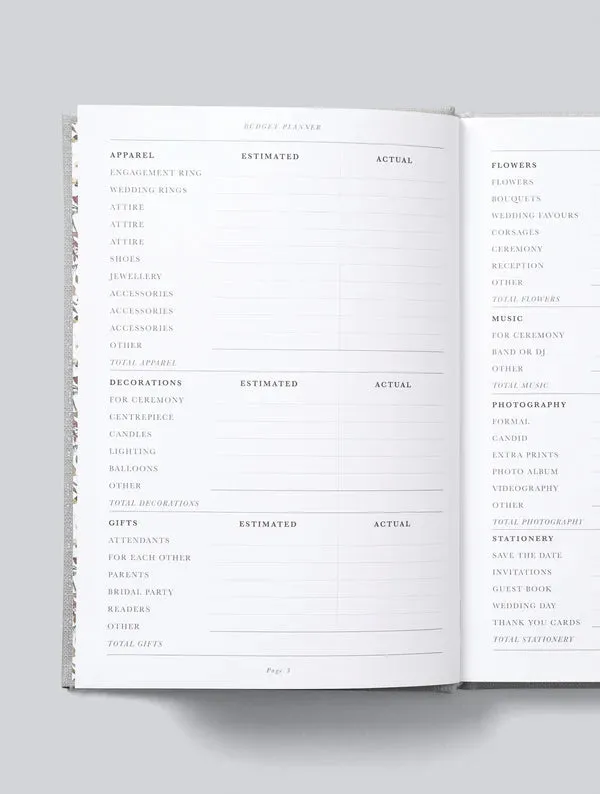 Wedding Planning Our Day Journal