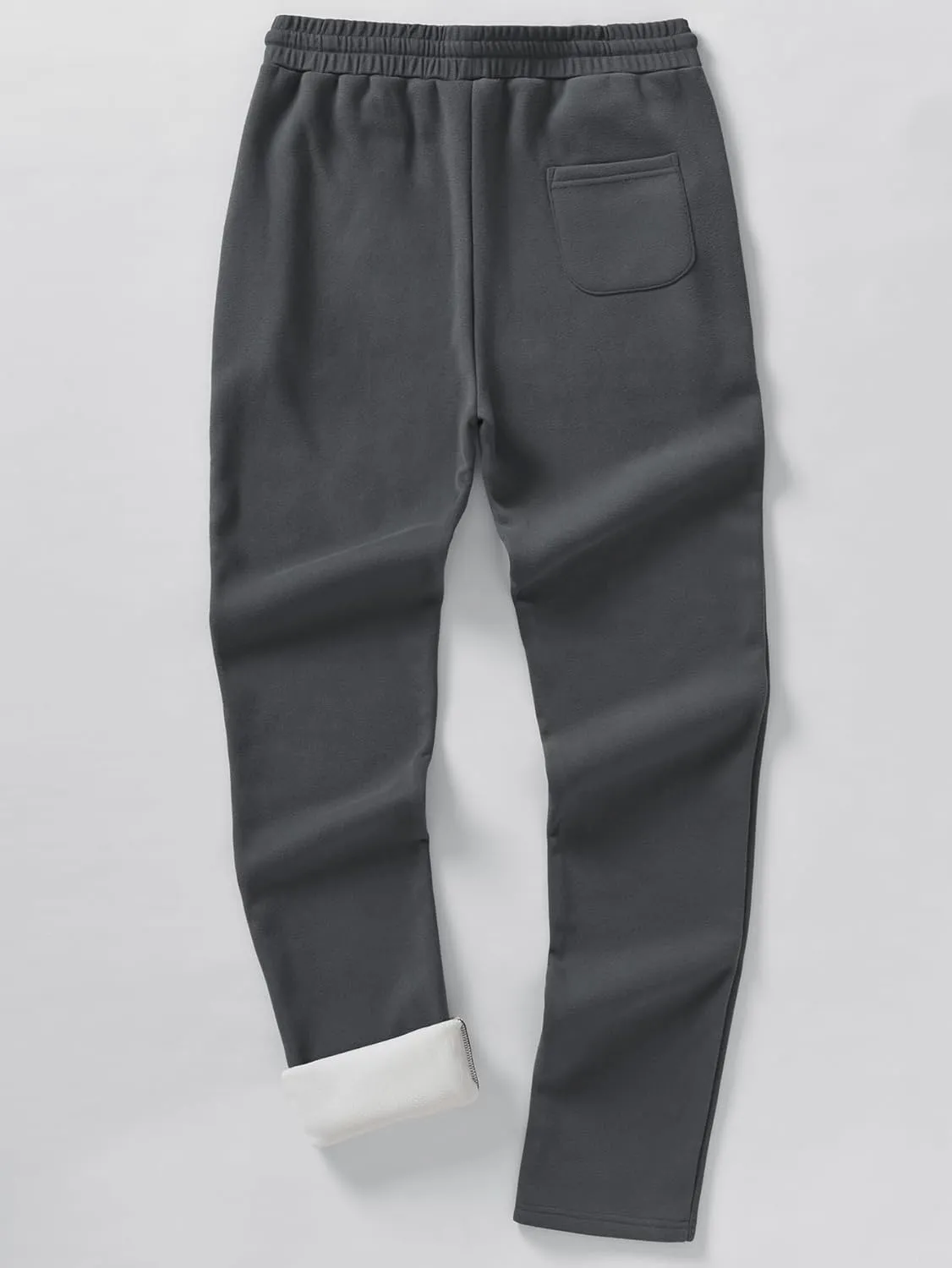 Weintee Men's 36" Inseam Tall Fleece Pants Sherpa Lined Sweatpants Long Length
