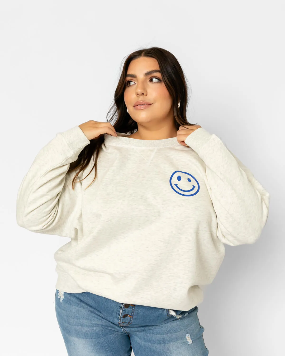 What's The Best That Could Happen Oversized Graphic Sweatshirt | XS-3XL