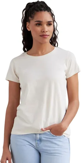 Women's 100% Organic Pima Cotton Short Sleeve Relaxed Crew Neck T-Shirt